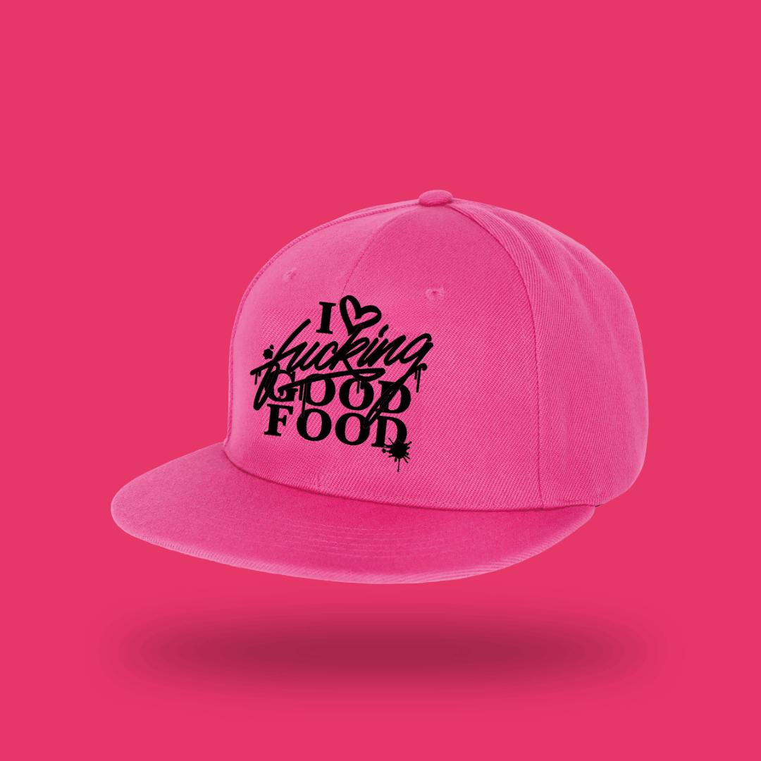 Snapback Cap "I‪‪❤︎‬FGF" - pink/schwarz