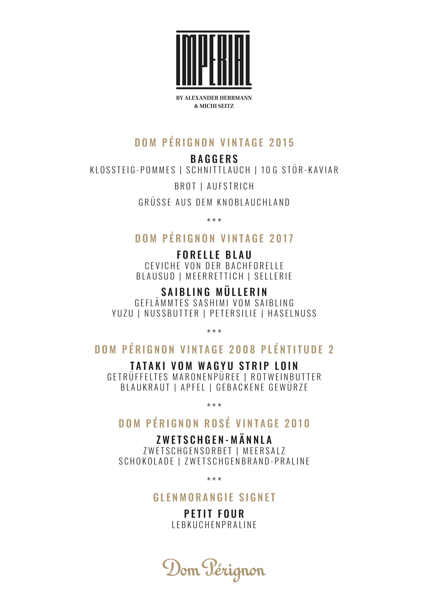 Dom Pérignon Dinner Experience 02.10.2026